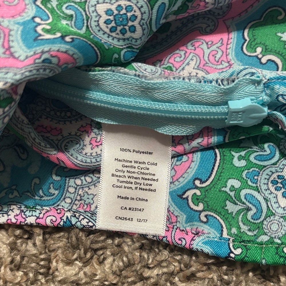 Talbots Blue and Green Paisley Blouse - Picture 4 of 10